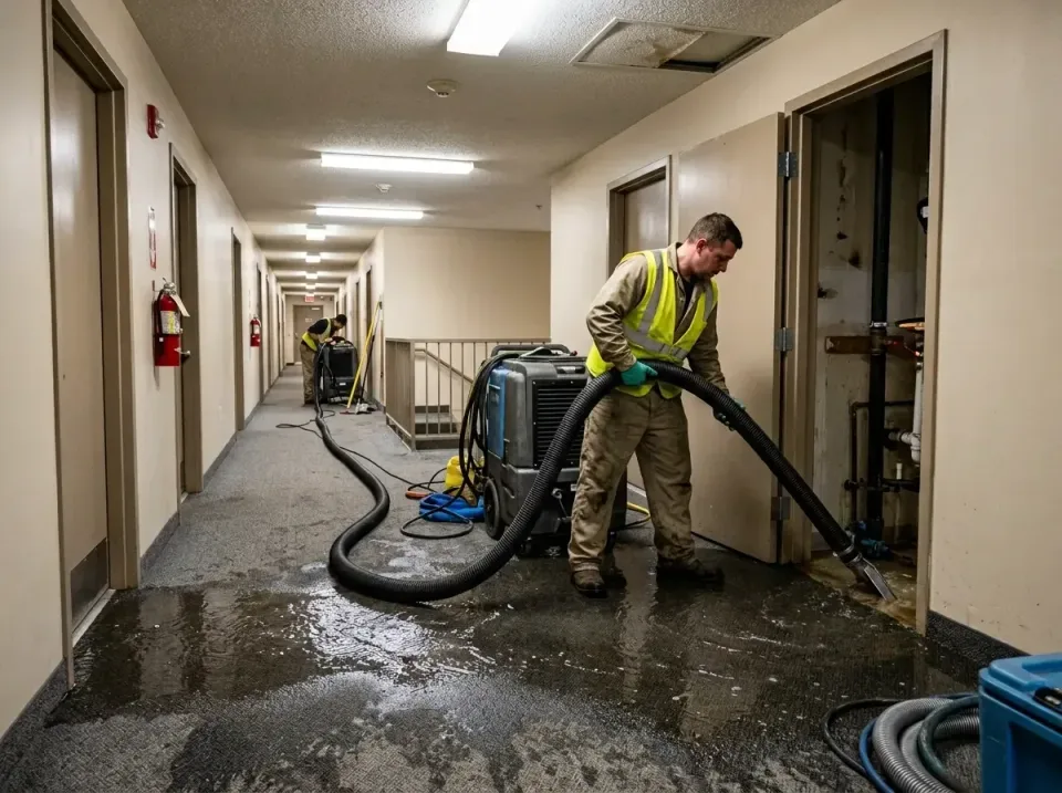 multi-unit-apartment-hallway-f-005 — frequently asked questions, Emergency Burst Pipe Water Extraction & Removal in Glen Ell…